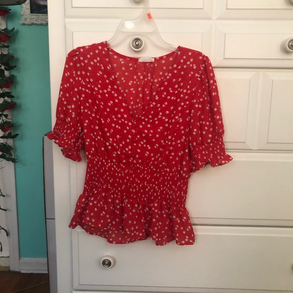 Floral top worn once size small